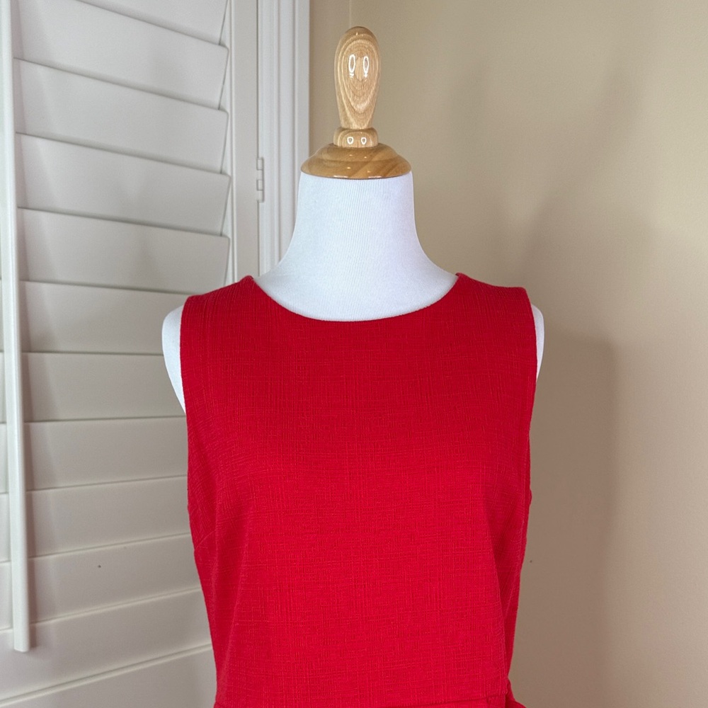 LOFT Red Sleeveless Mini Dress - Picture 6 of 7